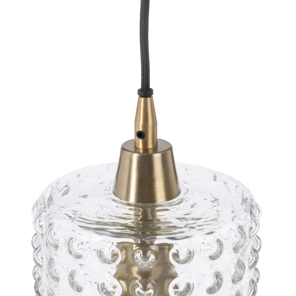 Lampa suspendata Cristal, sticla/metal, transparent/auriu, Ixia [2]