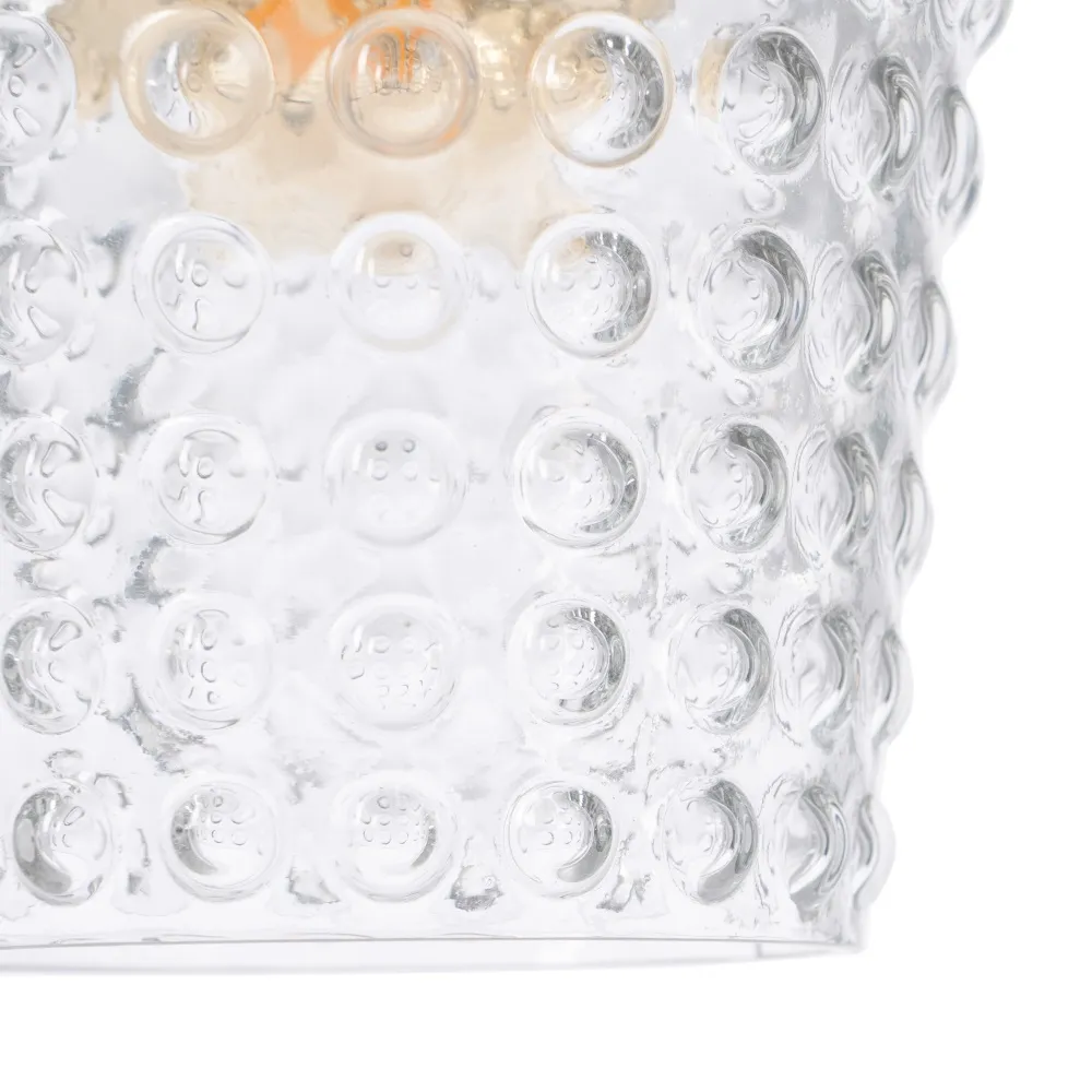 Lampa suspendata Cristal, sticla/metal, transparent/auriu, Ixia [4]