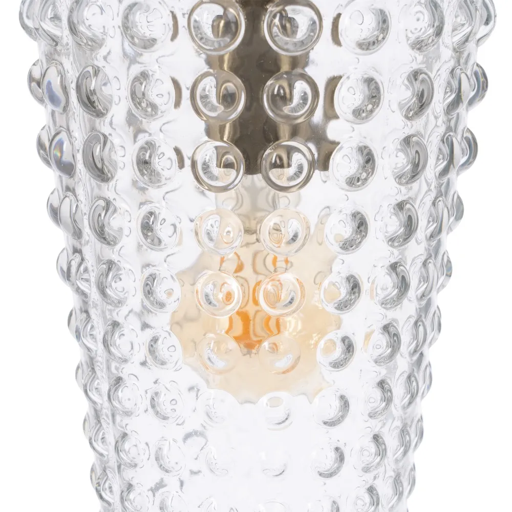 Lampa suspendata Cristal, sticla/metal, transparent/auriu, Ixia [3]