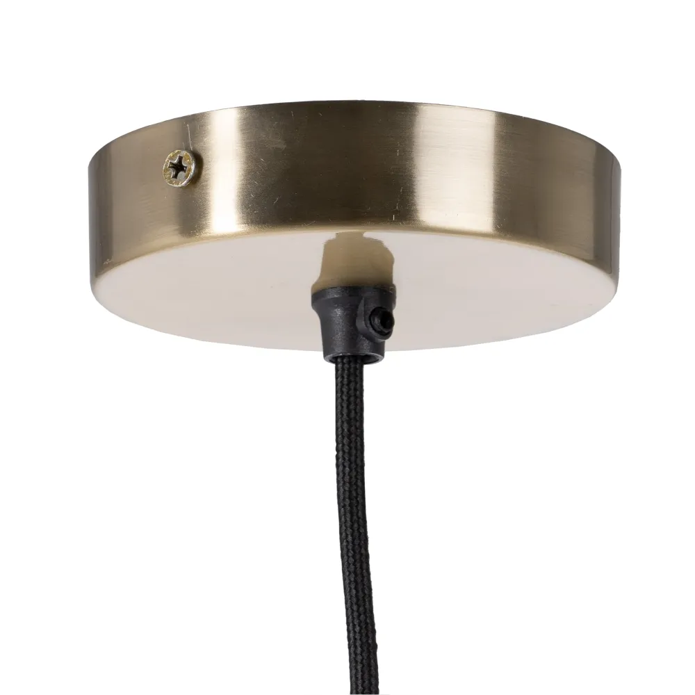 Lampa suspendata, sticla cristal/metal, transparent/auriu, Ixia [6]