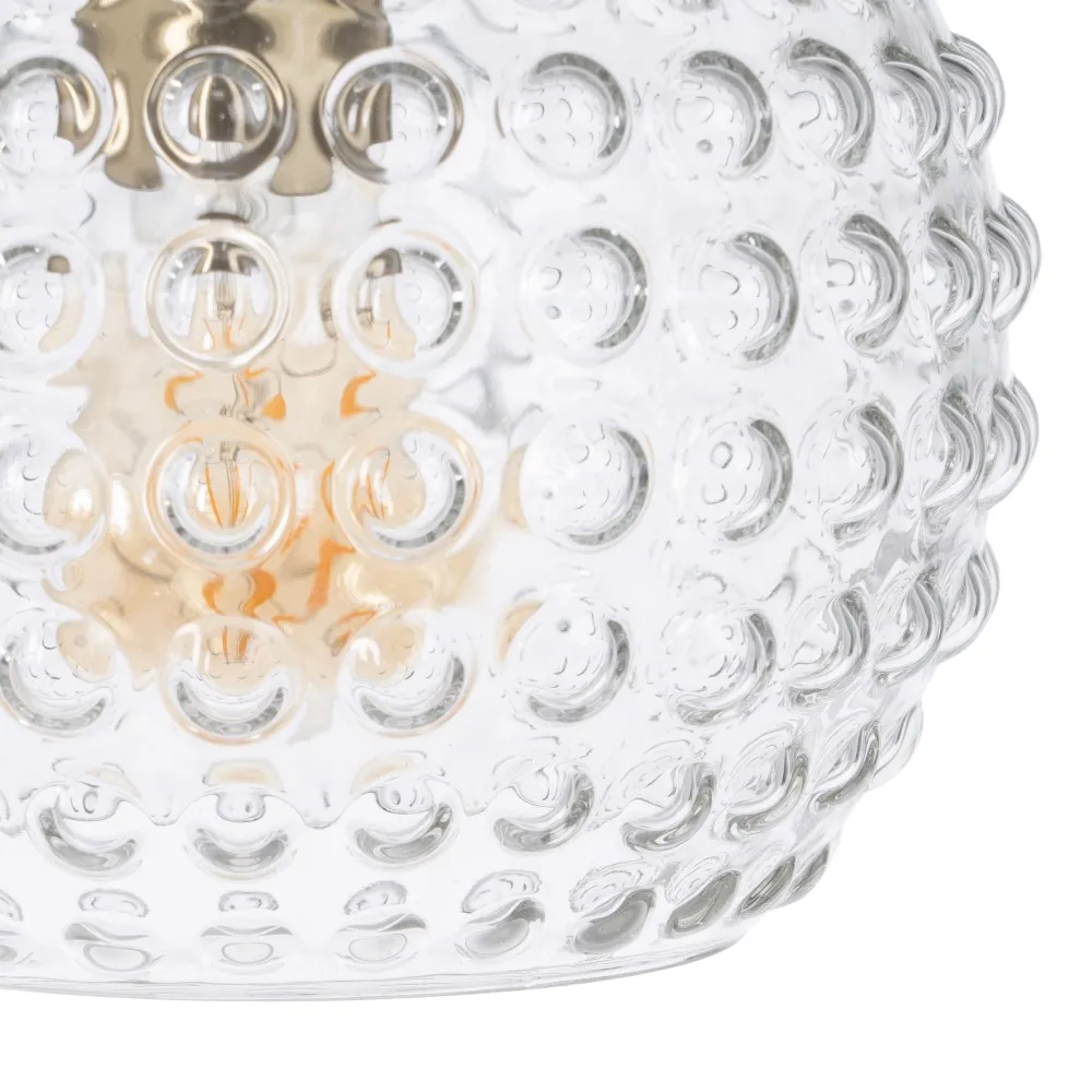 Lampa suspendata Cristal, sticla/metal, transparent/auriu, Ixia [4]