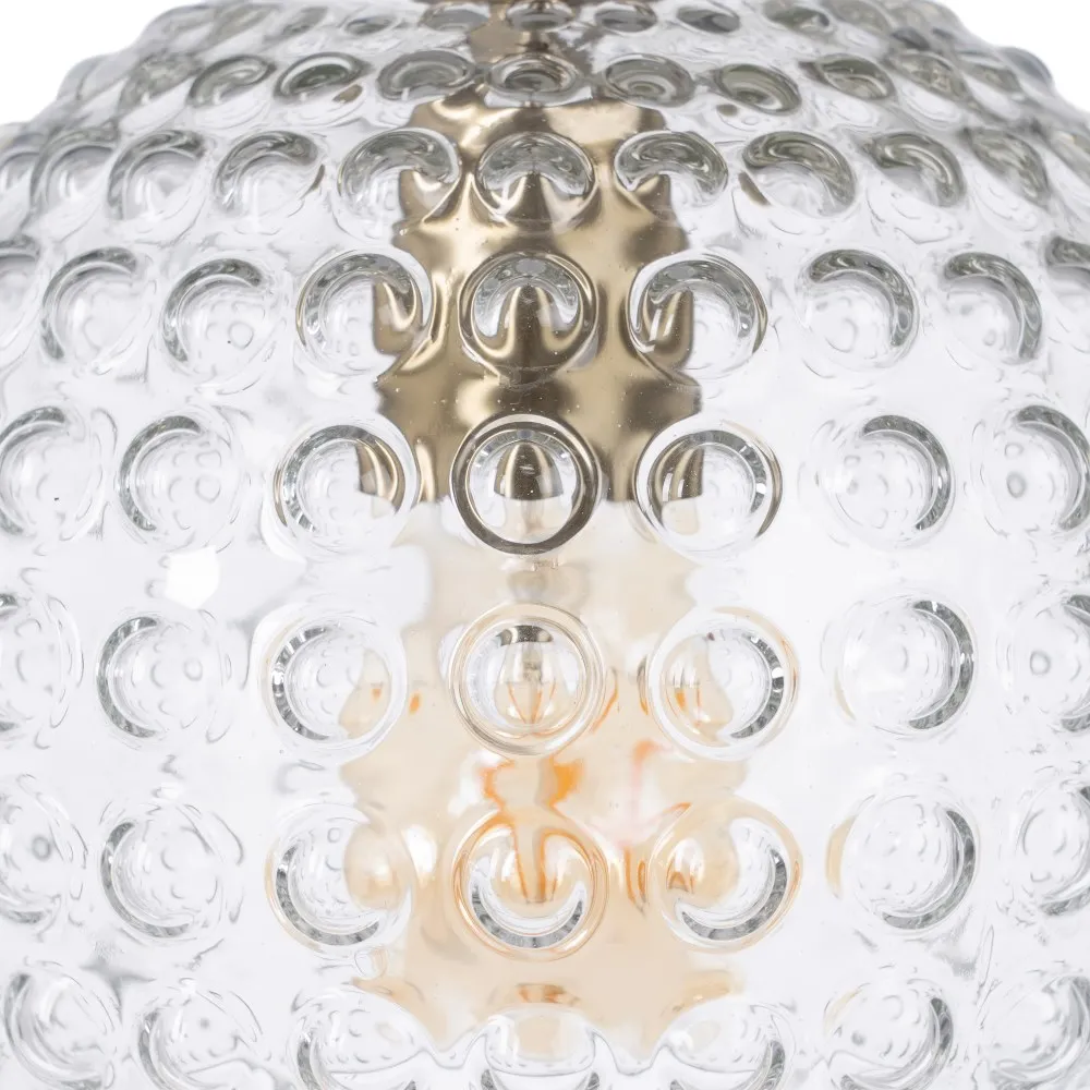 Lampa suspendata Cristal, sticla/metal, transparent/auriu, Ixia [3]