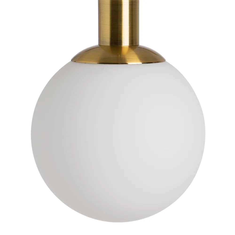 Lampa suspendata, metal/sticla, alb/auriu, Ixia [3]