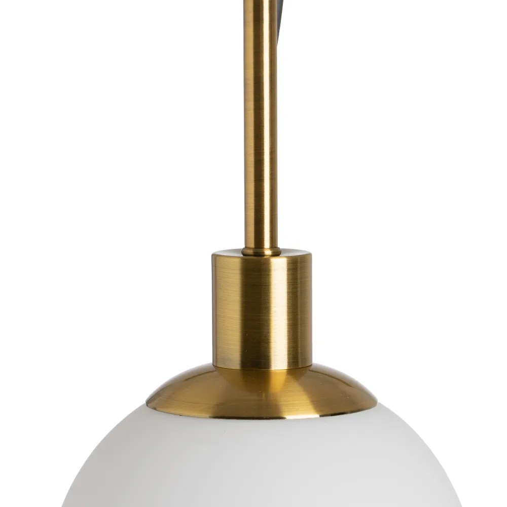 Lampa suspendata, metal/sticla, alb/auriu, Ixia [4]