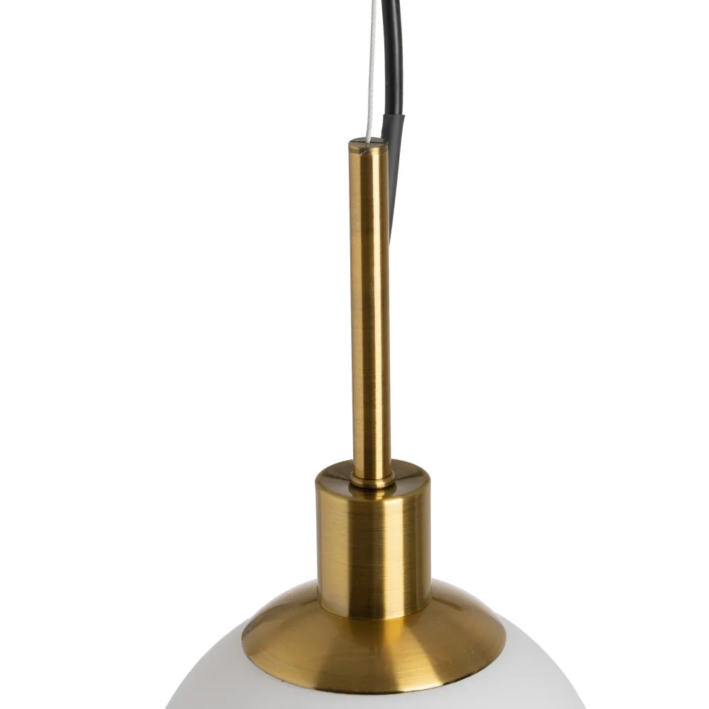 Lampa suspendata, metal/sticla, alb/auriu, Ixia [2]