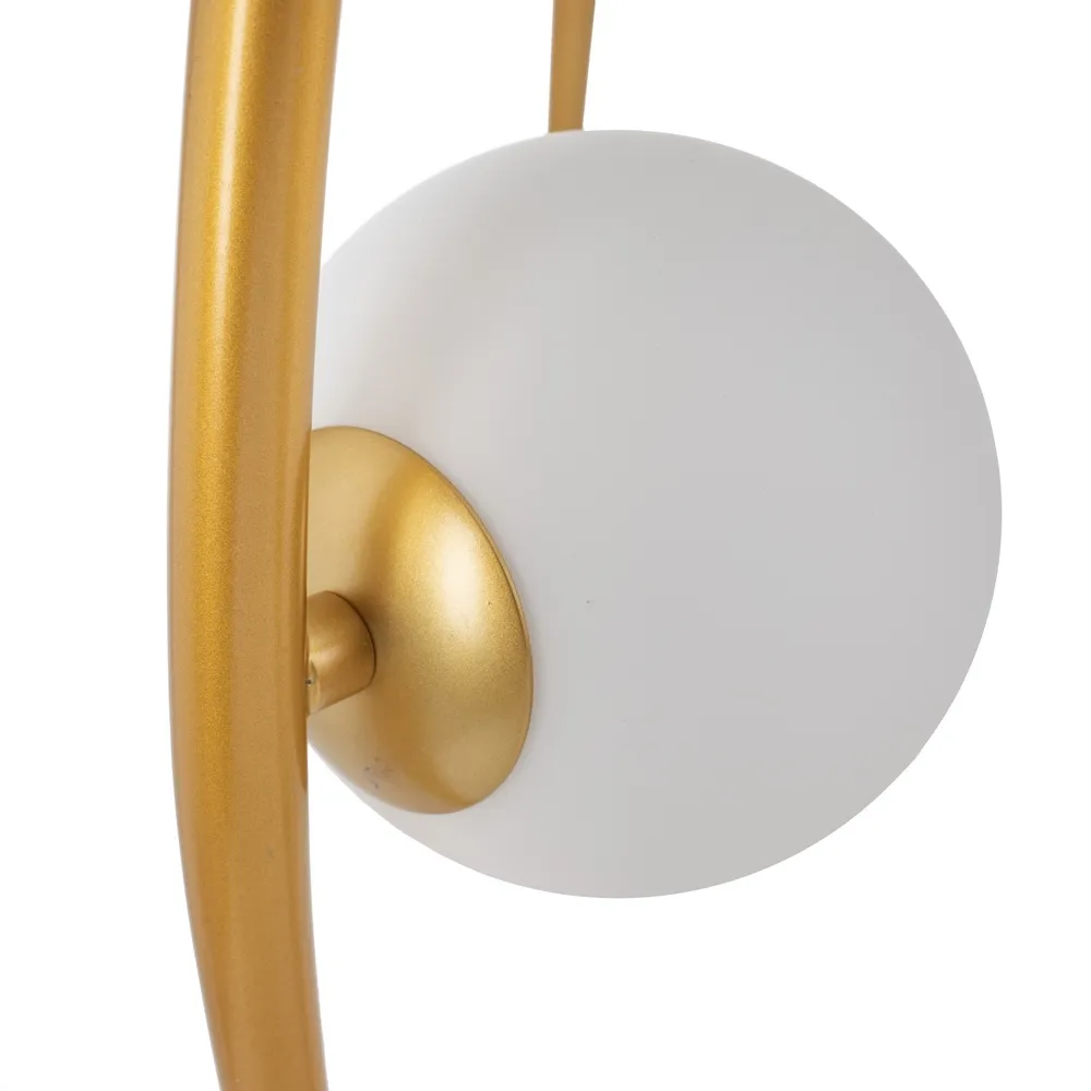 Lampa suspendata, metal/sticla, alb/auriu, Ixia [3]