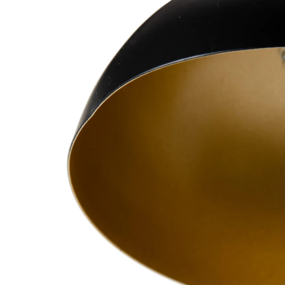 Lampa suspendata, metal/sticla, negru/alb, Ixia [4]