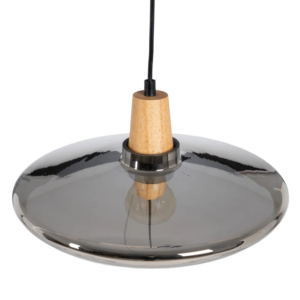 Lampa suspendata, sticla/metal, gri, Ixia [2]