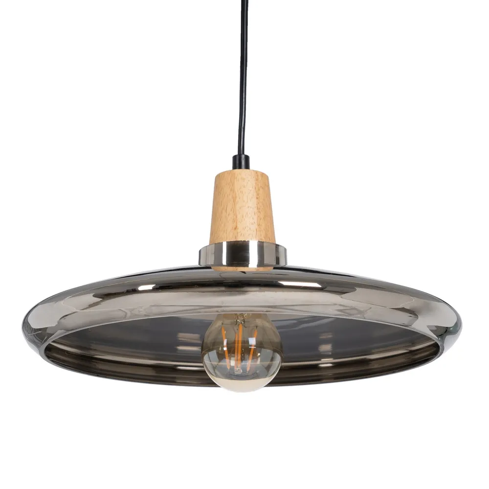 Lampa suspendata, sticla/metal, gri, Ixia [5]