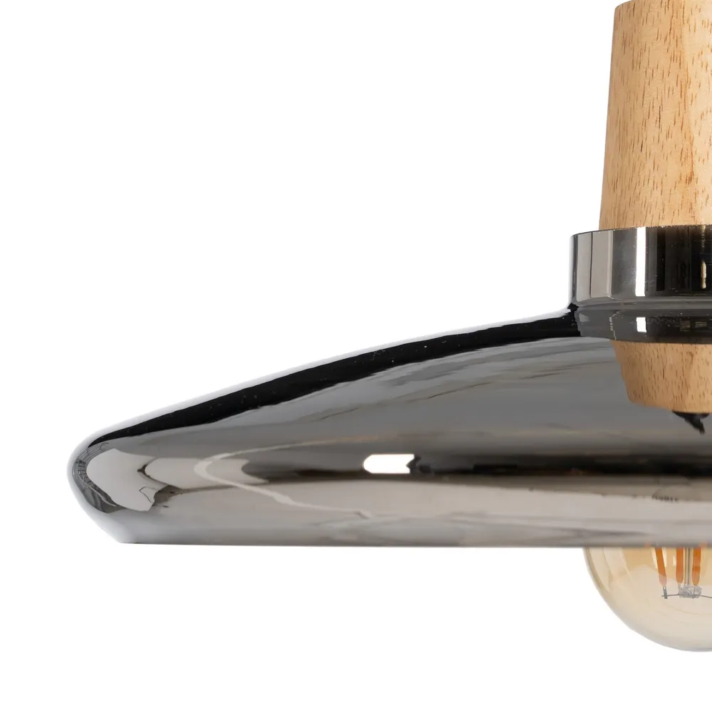 Lampa suspendata, sticla/metal, gri, Ixia [4]