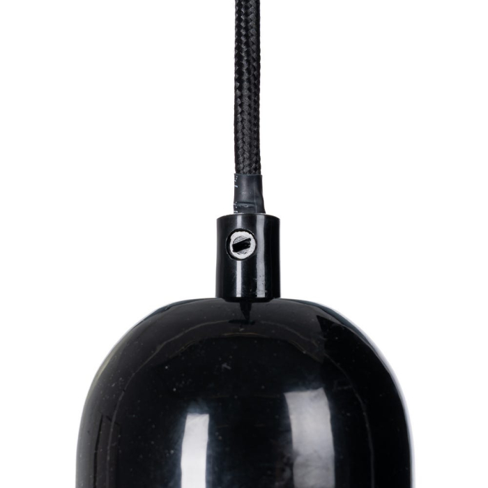 Lampa suspendata verde din metal si sticla disc lucios cu glob satinat – accent modern [4]
