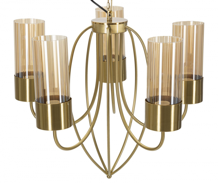 Lampa suspendata Versailles 5, metal/sticla, auriu, Mauro Ferretti [4]