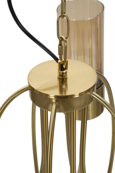 Lampa suspendata Versailles 5, metal/sticla, auriu, Mauro Ferretti [7]