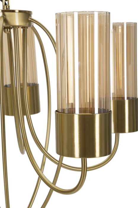 Lampa suspendata Versailles 5, metal/sticla, auriu, Mauro Ferretti [5]