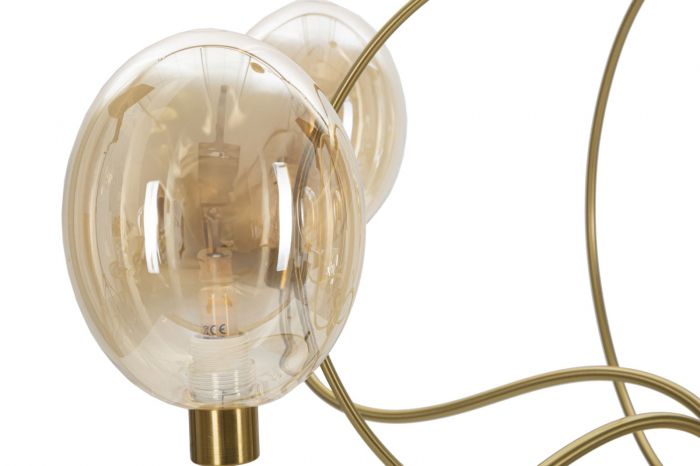 Lampa suspendata Viena, metal/sticla, auriu, CreativDeco.ro [5]