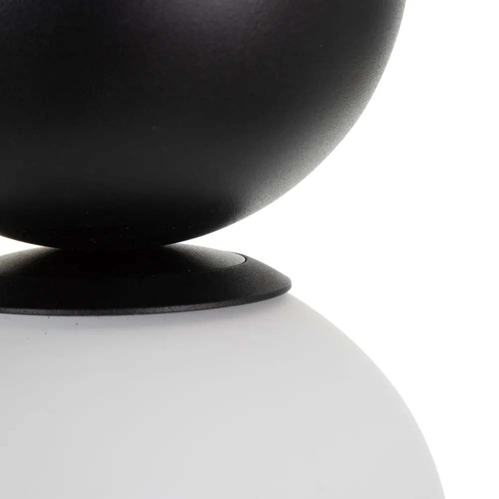 Lampa suspendata White and Black, metal sticla, alb negru [4]
