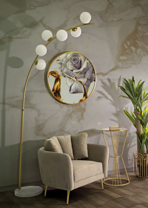 Lampadar arcuit 6 abajururi | Iluminat elegant CreativDeco [2]