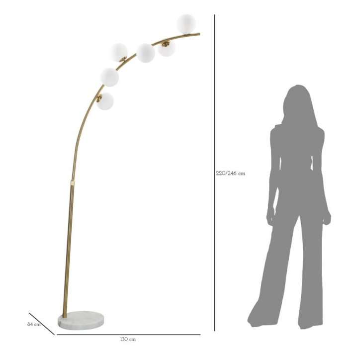 Lampadar arcuit 6 abajururi | Iluminat elegant CreativDeco [7]
