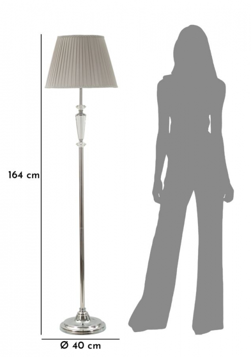 Lampa de podea argintie | Iluminat elegant | CreativDeco [6]