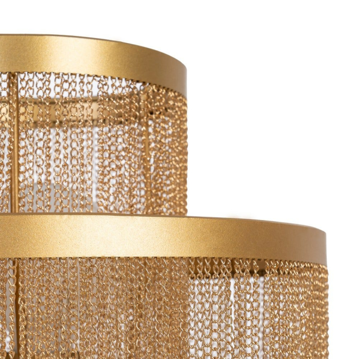 Lampadar auriu din metal cu design glam [4]