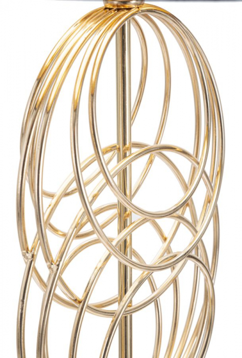 Lampadar Circly, auriu/negru, metal/textil [5]