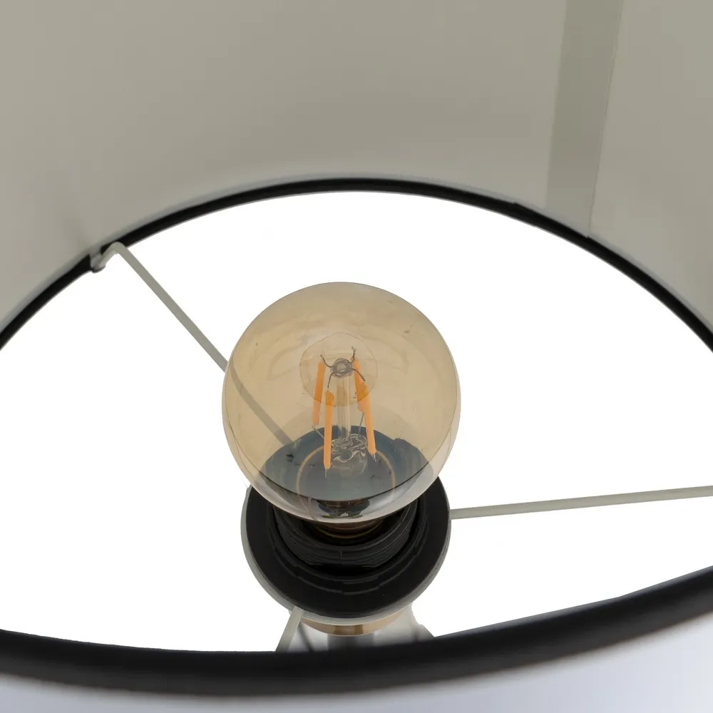 Lampadar Clasic, Metal, Auriu, Alb Negru - creativdeco.ro [5]