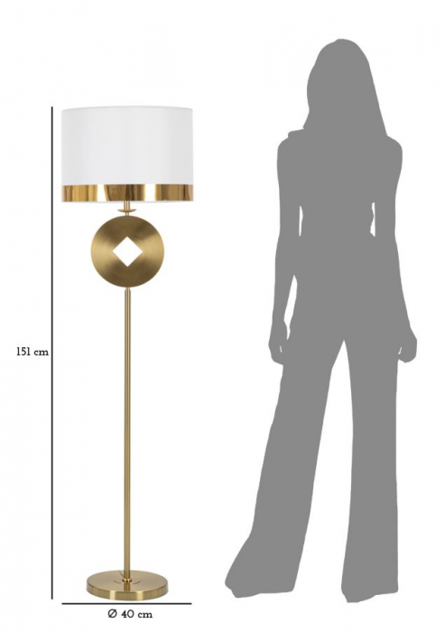 Lampadar Coin, inox, auriu alb [6]
