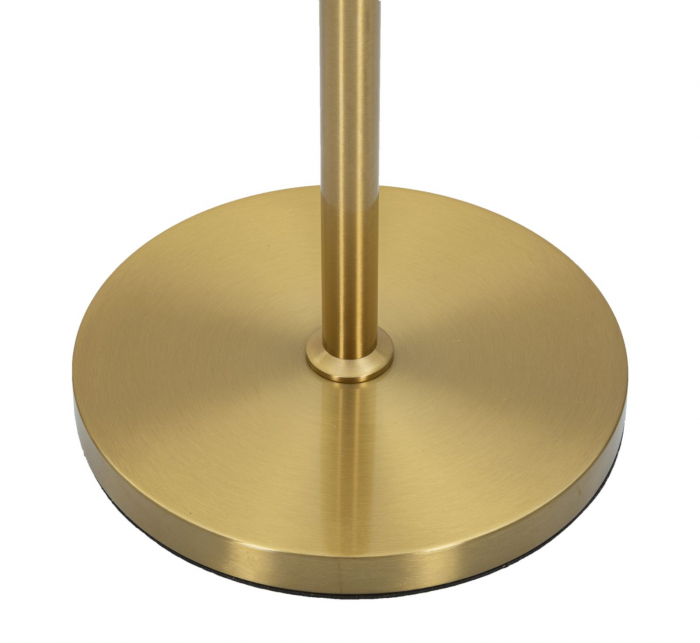 Lampadar elegant auriu cu decoratiune cristal si abajur alb [4]