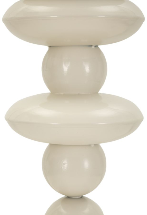 Lampadar cu bază sculptată din pietre suprapuse și abajur texturat [5]