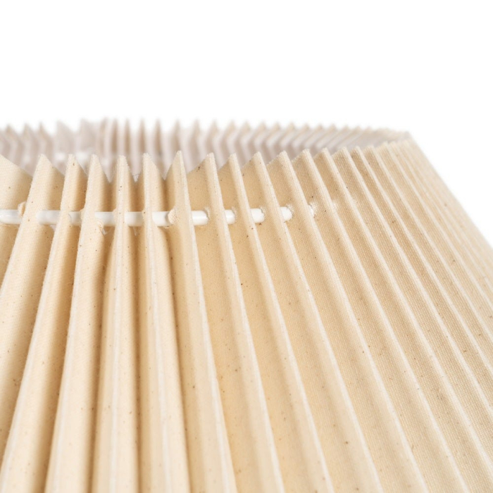 Lampadar decorativ ceramic dungi maro abajur plisat crem Ixia [6]