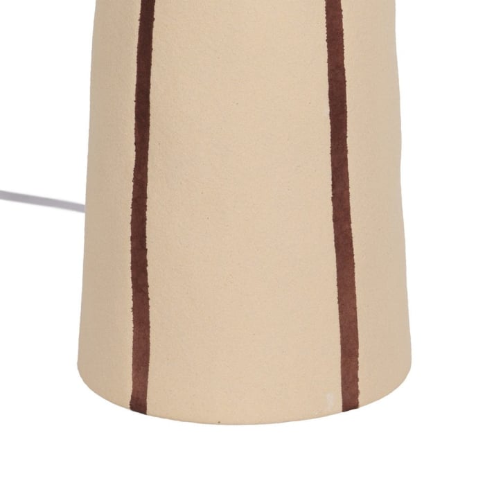 Lampadar decorativ ceramic dungi maro abajur plisat crem Ixia [8]