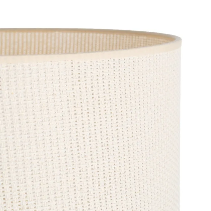 Lampadar din ceramică crem cu bază compusă din forme rotunjite și abajur textil [5]