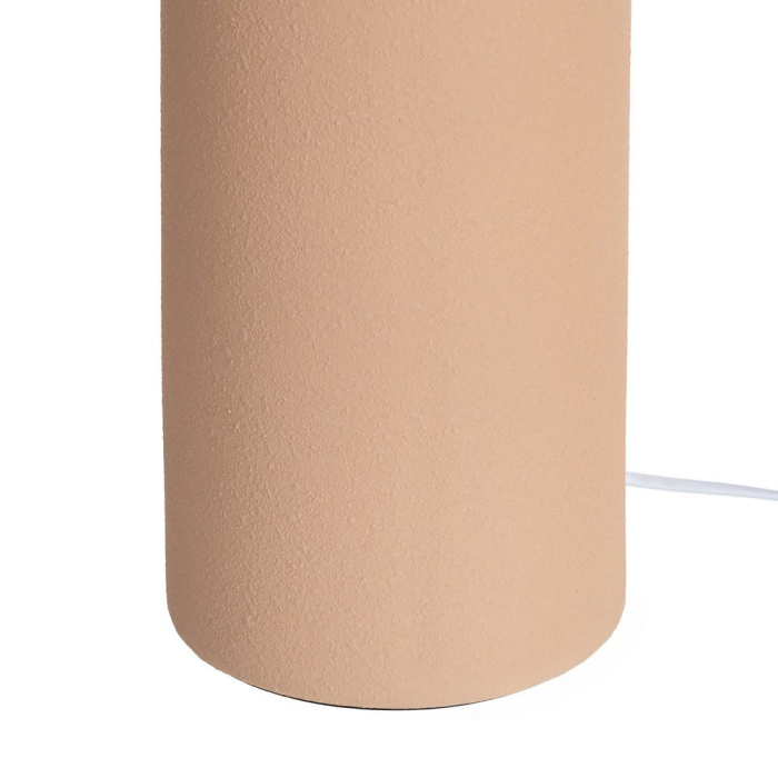 Lampadar din ceramică teracotă cu abajur cilindric texturat [4]