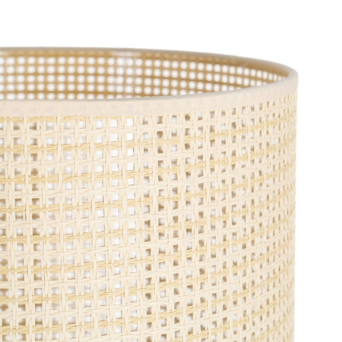 Lampadar din ceramică teracotă cu abajur tip ratan [3]