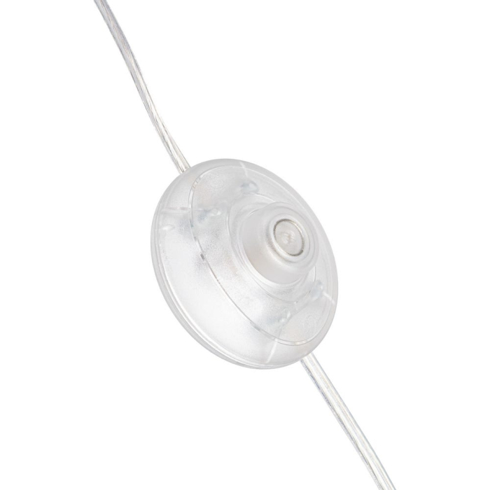 Lampadar din metal auriu cu abajur din stofă albă [7]