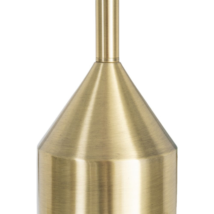 Lampadar din metal auriu cu abajur din stofă albă [5]