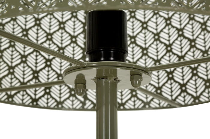 Lampadar din metal verde cu abajur decupat [2]