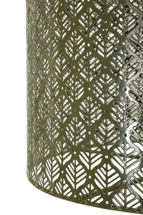 Lampadar din metal verde cu abajur decupat [4]