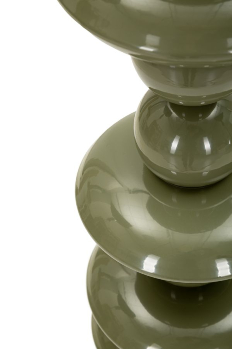 Lampadar din metal verde cu abajur decupat [3]