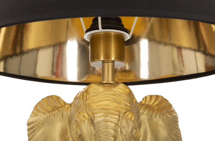 Lampadar Elefant, auriu/negru, metal/textil [5]