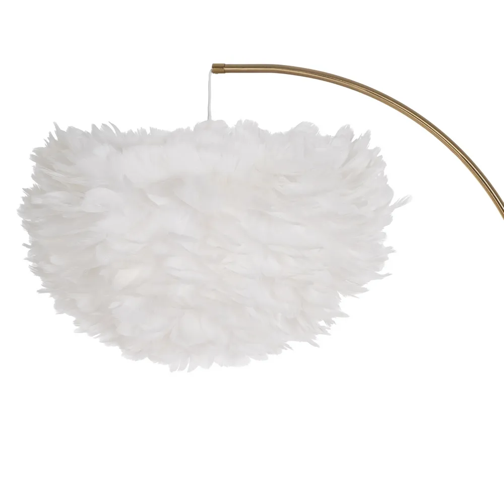 Lampadar Feather, Metal Pene, Alb Auriu - creativdeco.ro [2]