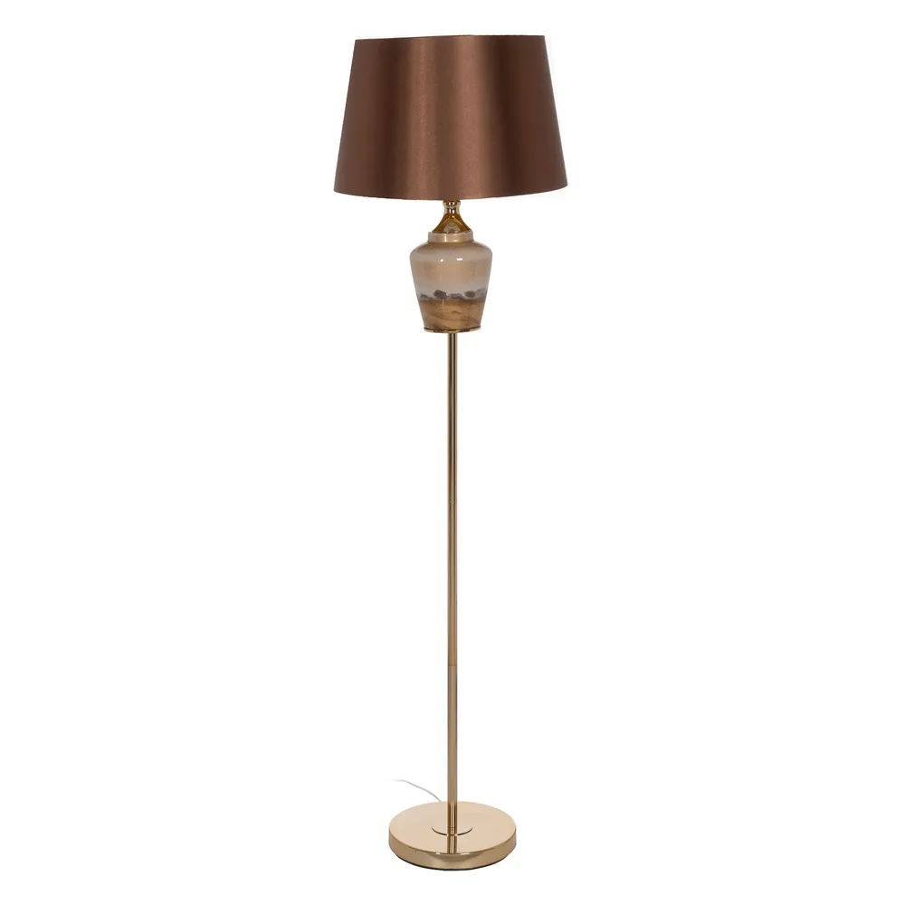 Lampadar Glass, Metal, Auriu Maro - creativdeco.ro [1]