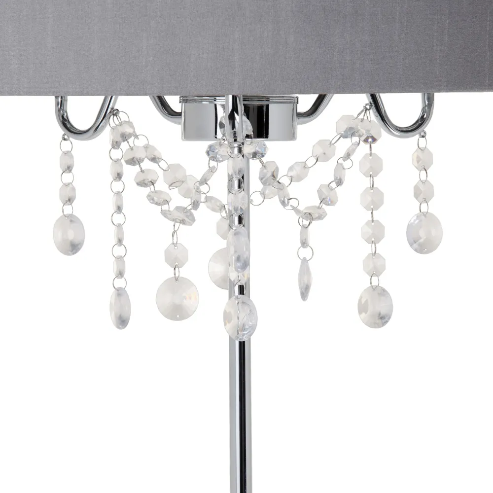 Lampadar Grey, Metal Textil, Gri - creativdeco.ro [3]