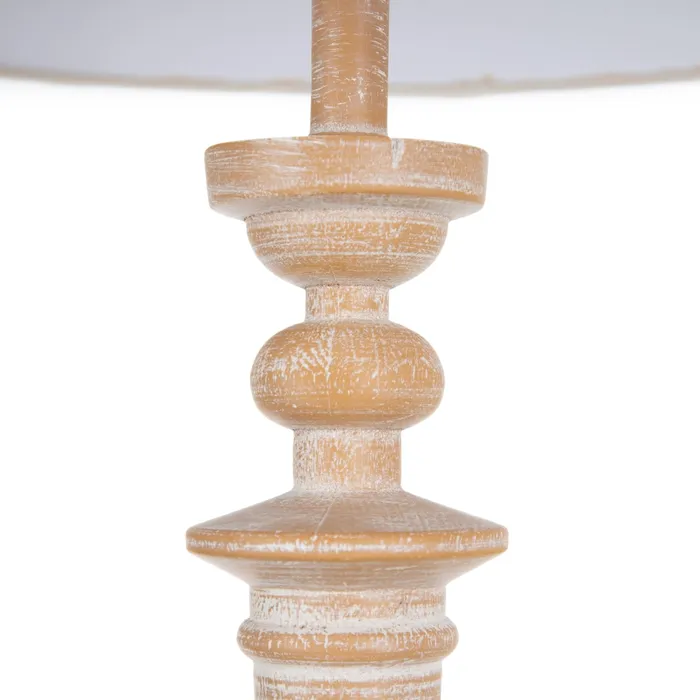 Lampadar Natural Wood, Lemn, Alb Bej - creativdeco.ro [4]