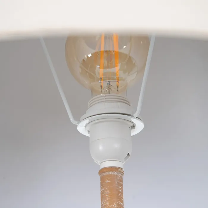 Lampadar Natural Wood, Lemn, Alb Bej - creativdeco.ro [3]