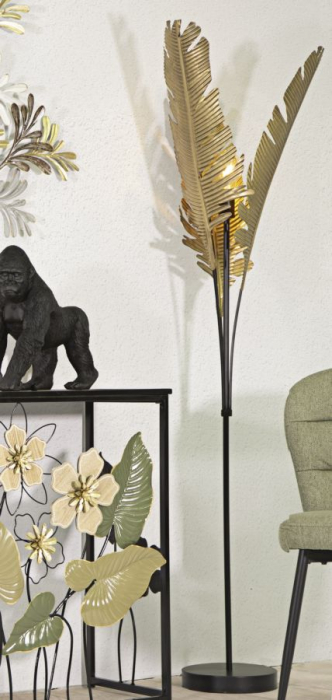 Lampadar Palm, metal, auriu/negru - CreativDeco.ro [9]