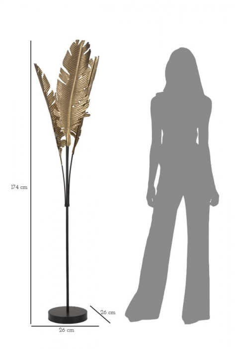 Lampadar Palm, metal, auriu/negru - CreativDeco.ro [8]