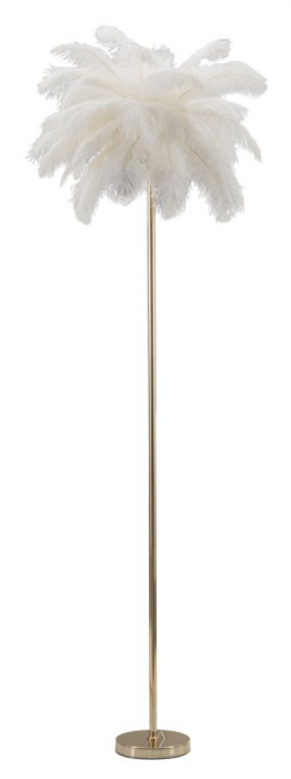 Lampadar Palmier, metal/pene, auriu/alb [1]