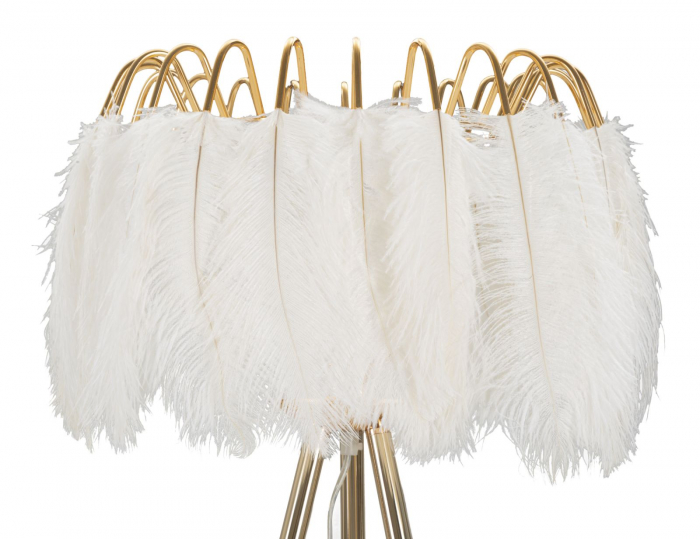 Lampadar pene Feather, auriu alb, metal/sintetic [3]