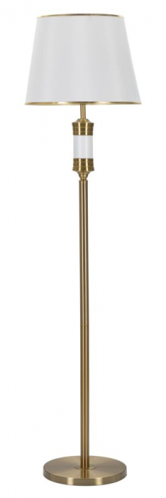 Lampadar Whity, metal/textil, auriu/alb [1]